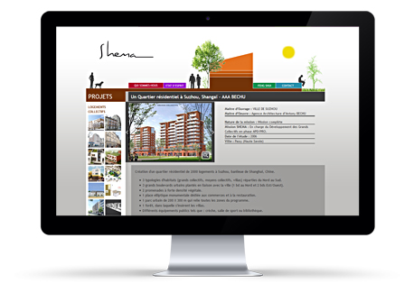 Shema Architectes interface site web