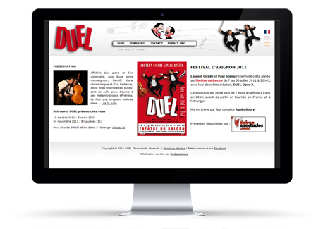 Spectacle Duel interface site web